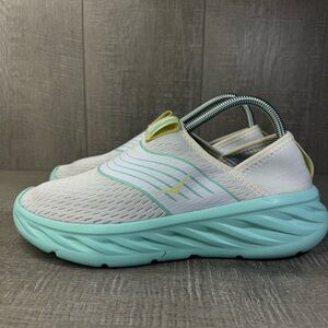 Hoka One One Ora Recovery Womens Athletic Shoe White Size 9 Slip On 1099678 WBTN